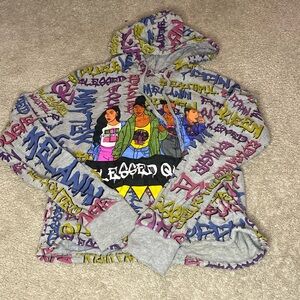 Blessed Queen cropped hoodie